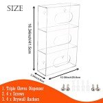 Triple Wall Mount Glove Dispenser & Organizer