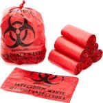 No Leak Hospital Grade Biohazard Waste Bags - 100 Pk