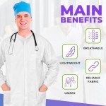 Disposable Knee-Length Lab Coats, Pack of 10