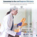 3-Tier Rolling Medical Utility Cart with Storage