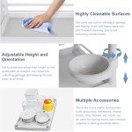 3-Tier Rolling Medical Utility Cart with Storage