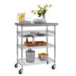 Seville Classics Stainless Steel Utility Cart, 30" x 20