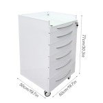 5-Drawer Mobile Stainless Steel File Storage Cabinet