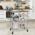 Seville Classics Stainless Steel Utility Cart, 30" x 20
