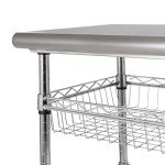 Seville Classics Stainless Steel Utility Cart, 30" x 20