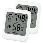 HATUSOKU Digital Thermometer and Hygrometer Pack of 2