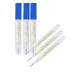 3-Piece Glass Oral Thermometer Set for Adults