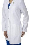 Mid-Length 4-Pocket Women's Lab Coat - Fiona