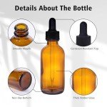 48 Pack Amber Glass Bottles with Droppers Set