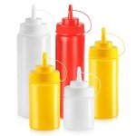 Star Foodservice 32 oz Clear Squeeze Bottles - 6 Pack