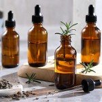 4 Pack 2 oz Dark Amber Dropper Bottles Set