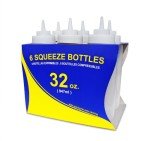 Star Foodservice 32 oz Clear Squeeze Bottles - 6 Pack