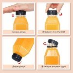 16oz Clear Plastic Juice Bottles with Caps - 30pcs