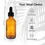 48 Pack Amber Glass Bottles with Droppers Set