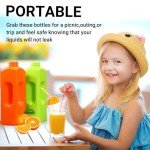 64oz Plastic Gallon Jugs with Caps - 4 Pack