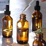 4 Pack 2 oz Dark Amber Dropper Bottles Set