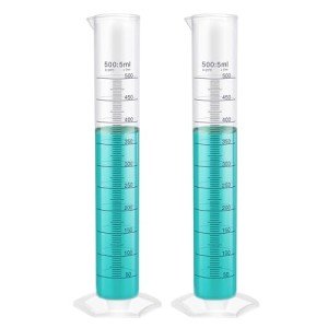 500ml Graduated Cylinder Set with Spout - 2pcs