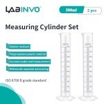 500ml Graduated Cylinder Set with Spout - 2pcs