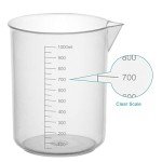 Stonylab Clear Plastic Beaker Set - 5 Sizes