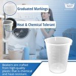 Clear Disposable Plastic Beakers 400ml, Set of 50