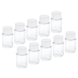 Plastic Lab Reagent Bottle 20ml Wide Mouth - 10pcs