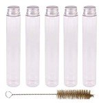 15 Pack 100ml Clear Plastic Test Tubes with Caps