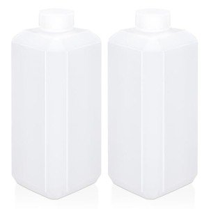 Square Plastic Lab Reagent Bottles - 2 Pack