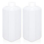 Square Plastic Lab Reagent Bottles - 2 Pack