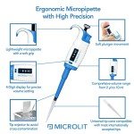Microlit Adjustable Single-Channel Pipette 20-200µL