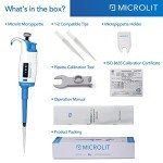 Microlit Adjustable Single-Channel Pipette 20-200µL