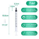 10 Pack of 1ml Syringes for Liquid Measurement