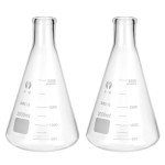 PATIKIL 2000ml Erlenmeyer Flask Set, 2 Pcs