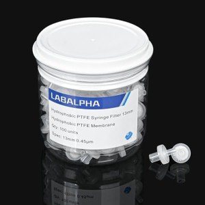 LABALPHA PTFE Syringe Filters 100 Pack 0.45μm