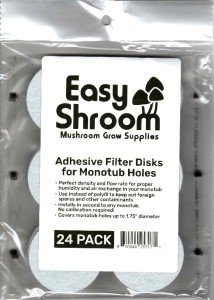 Easy Shroom 2" Adhesive Monotub Filter Disks (24 Pack)