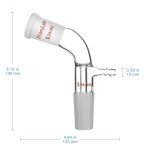 StonyLab 105° Bent Glass Vacuum Adapter, 24/40 Joint