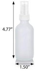 2 oz Frosted Glass Boston Round Pump Bottle Set