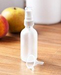 2 oz Frosted Glass Boston Round Pump Bottle Set