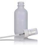 2 oz Frosted Glass Boston Round Pump Bottle Set