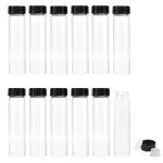 Clear Glass Vials with Screw Caps - 12 Pack