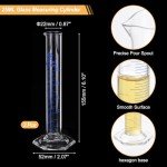 PATIKIL 25ml Borosilicate Glass Graduated Cylinders (2)
