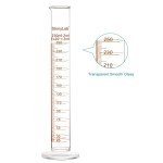 StonyLab 3-Pack 250ml Borosilicate Graduated Cylinders