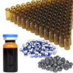 10ml Amber Glass Vials with Flip Caps - 100 Pack