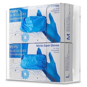 Double Acrylic Gloves Dispenser for Home or Lab