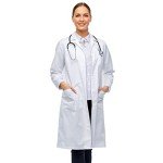 Unisex Cotton-Poly Professional Lab Coat, White