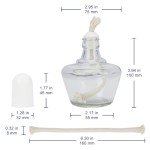 Labasics Classic Glass Alcohol Lamp for Labs