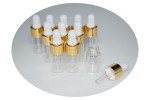 Hustar 10-Pack Mini Glass Dropper Bottles 3ml