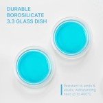 Borosilicate Glass Petri Dishes with Lids - 10 Pack