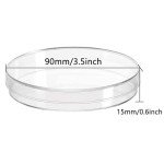 Set of 10 Clear Plastic Petri Dishes with Lids