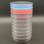 Set of 10 Clear Plastic Petri Dishes with Lids