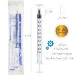 100 Pack 1ml Oral Syringes Without Needle